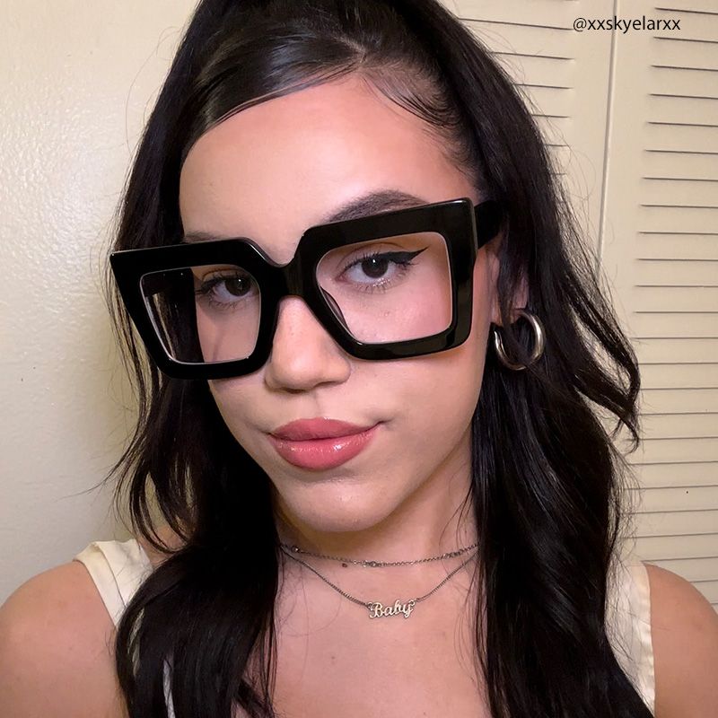Brandon Square Black Frames and Prescription Glasses6
