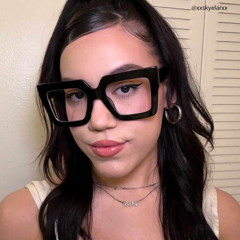 Brandon Square Black Glasses10