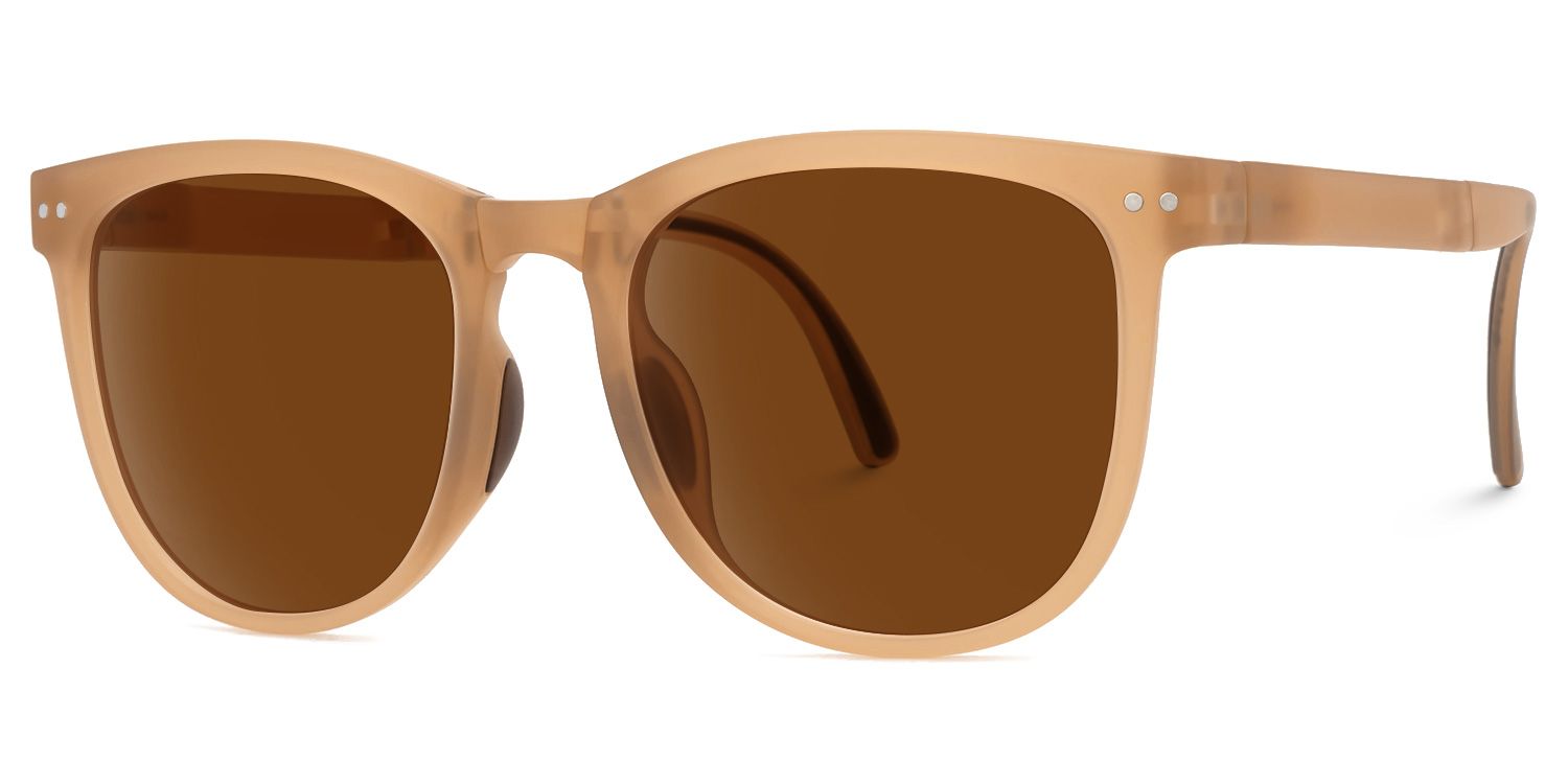 Lindzy Beige Frame Sunglasses with Square Style | ZEELOOL UK2