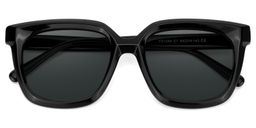 Lark Square Black Polarized Sunglasses1