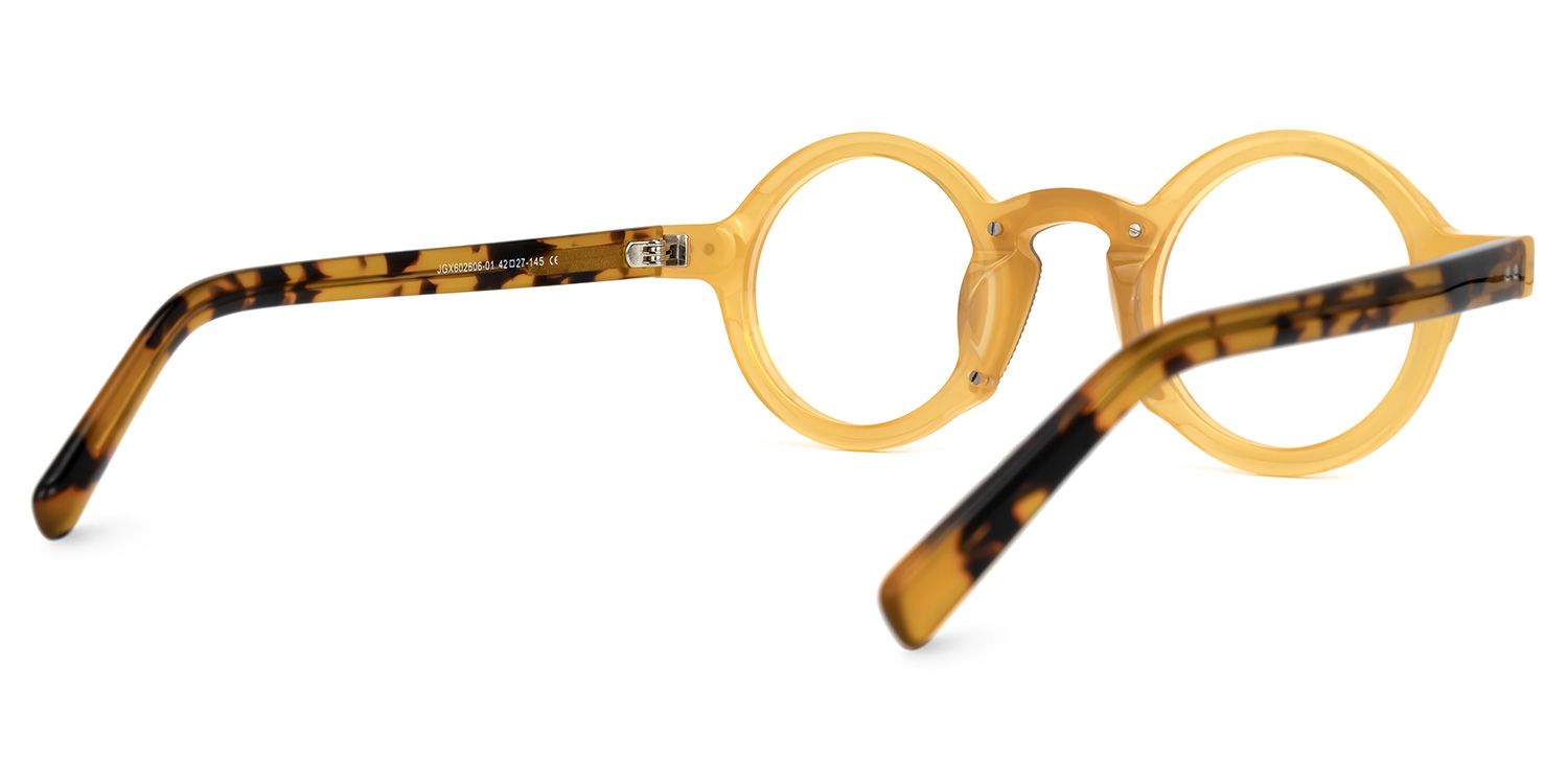 Danyelle Round Yellow Glasses3
