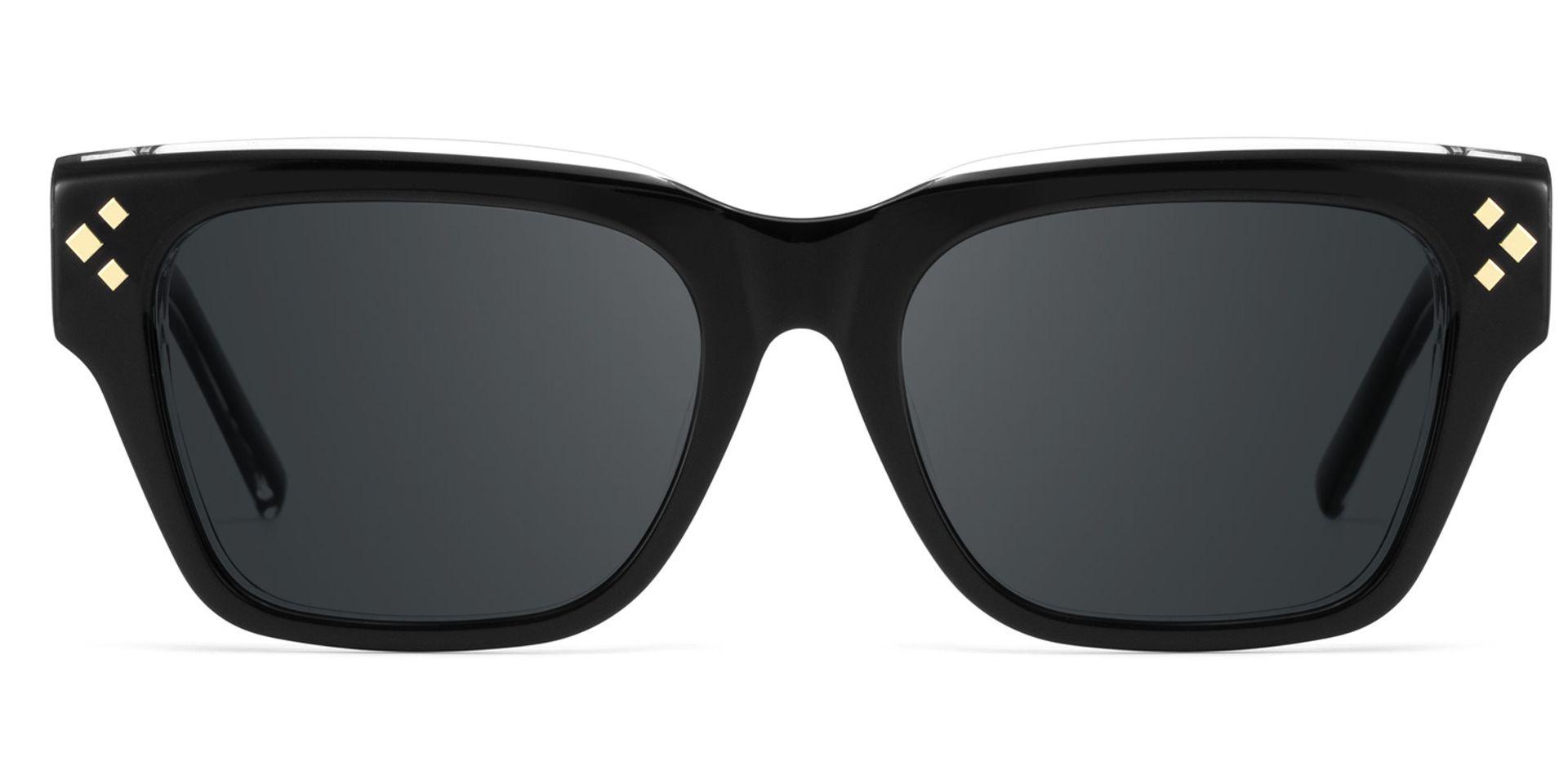Marlowe Black Rectangle Polarized Sunglasses Online | ZEELOOL UK0