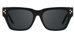 Marlowe Rectangle Black Polarized Sunglasses0