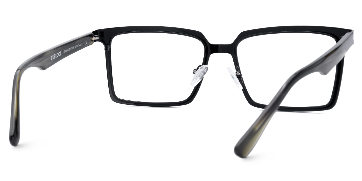 Sharma Rectangle Black Glasses5