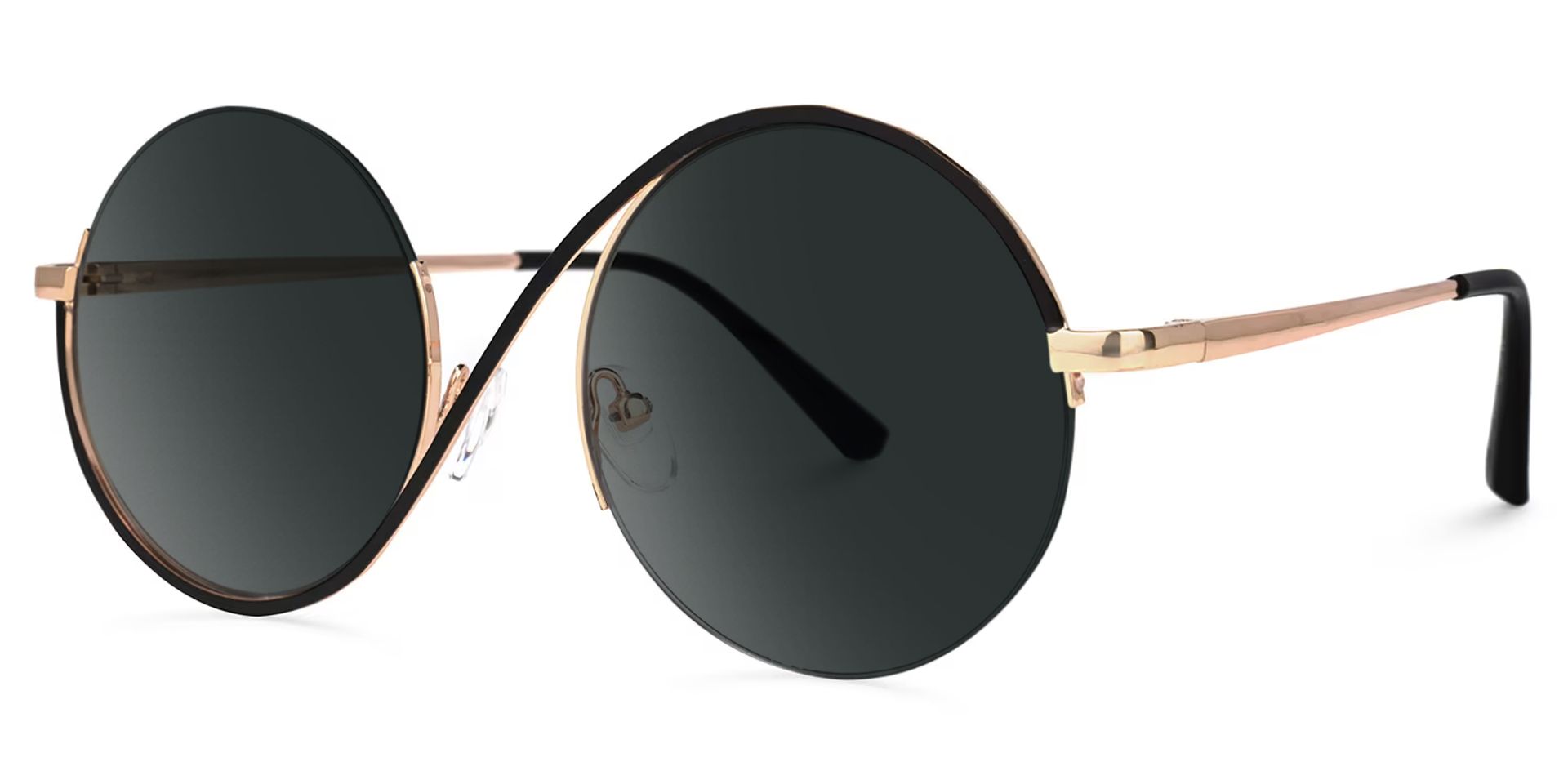 Witch Glasses - Flozif Round Black Frame Sunglasses | ZEELOOL UK1