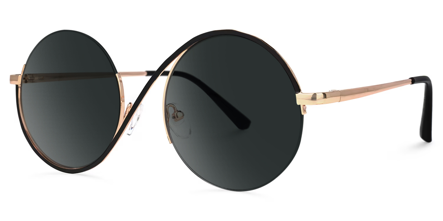 Flozif Round Black Glasses