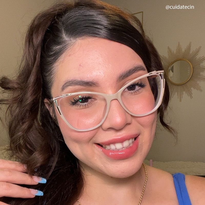 Yomary Cateye Khaki EyeGlasses | ZEELOOL UK8