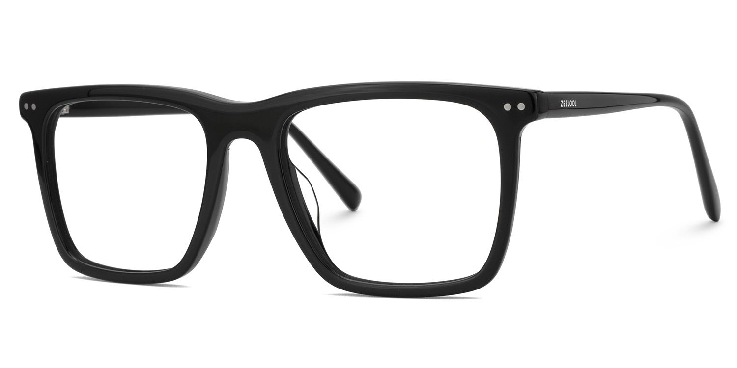 Frantz Thin Black Square Glasses For Men | ZEELOOL UK3