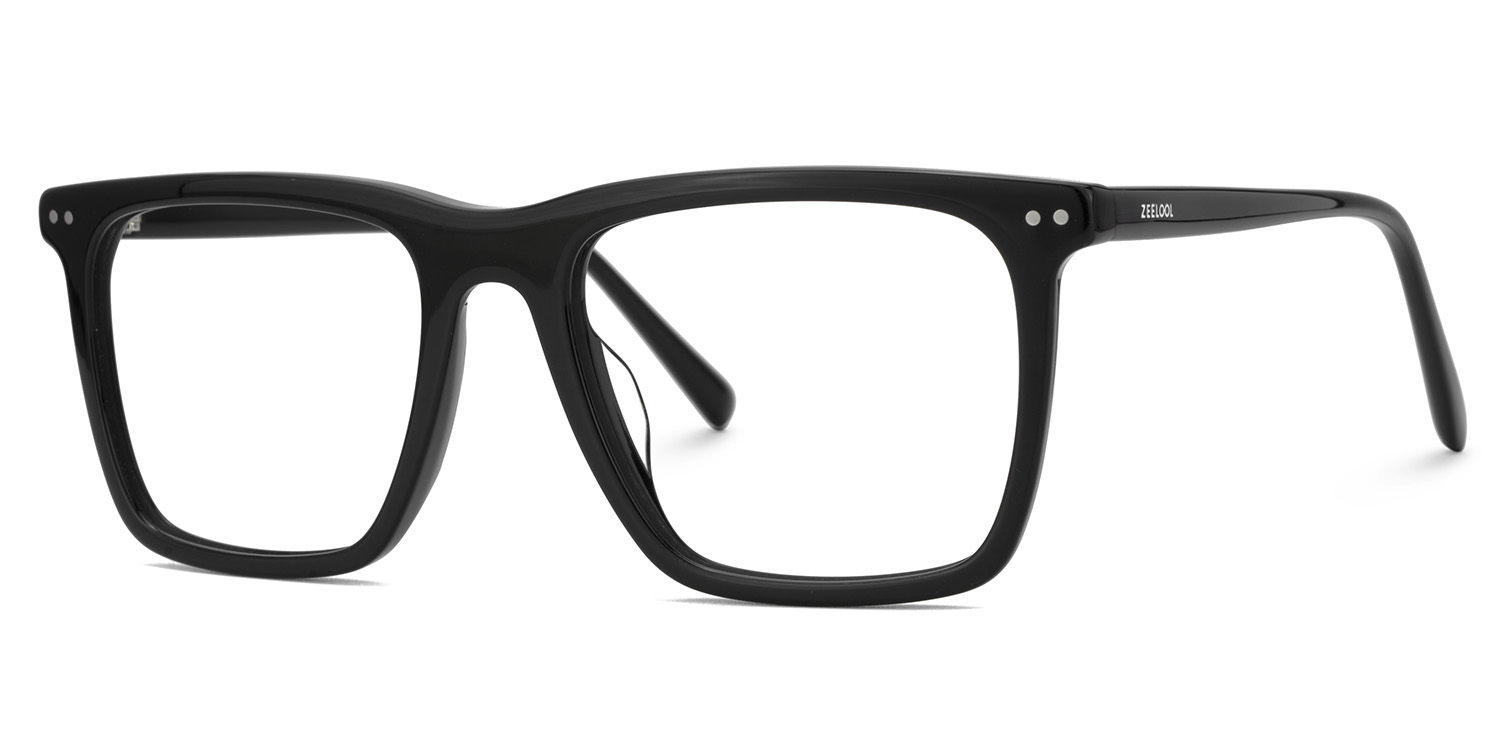 Frantz Thin Black Square Glasses For Men | ZEELOOL UK3