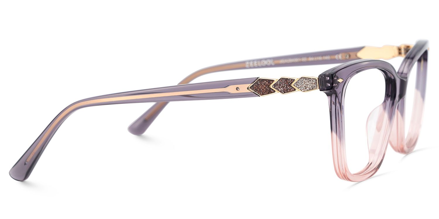 Theo Acetate Two-tone Frame Glasses with Square Shape | ZEELOOL UK4