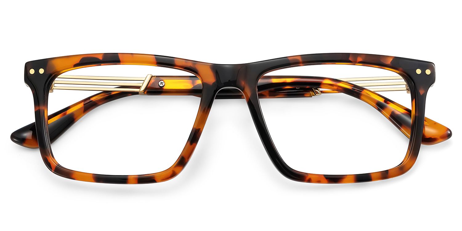 Emerson Eyeglasses in Rectangle Tortoise Frame | Zeelool2