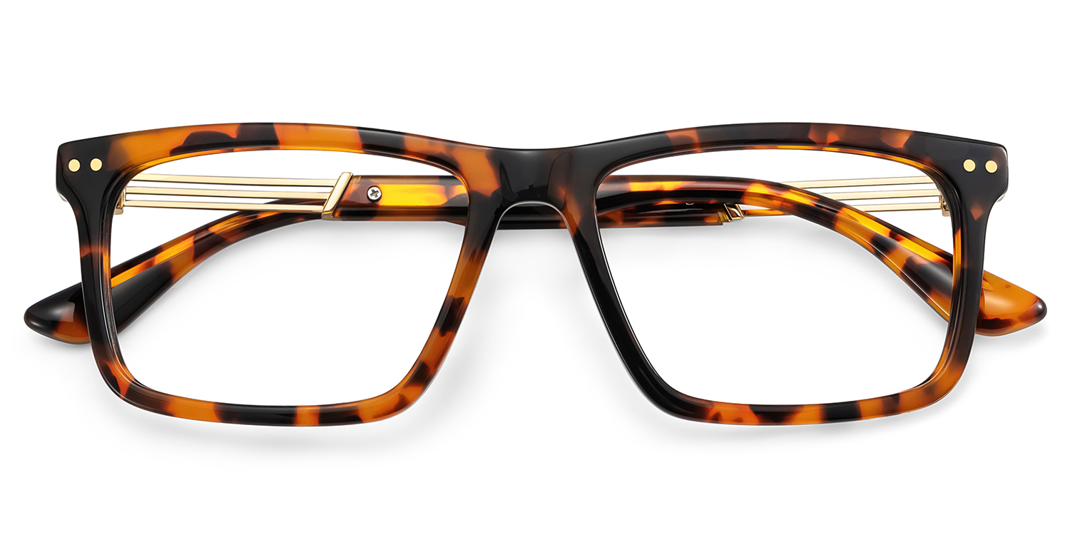 Emerson Rectangle Tortoise Glasses