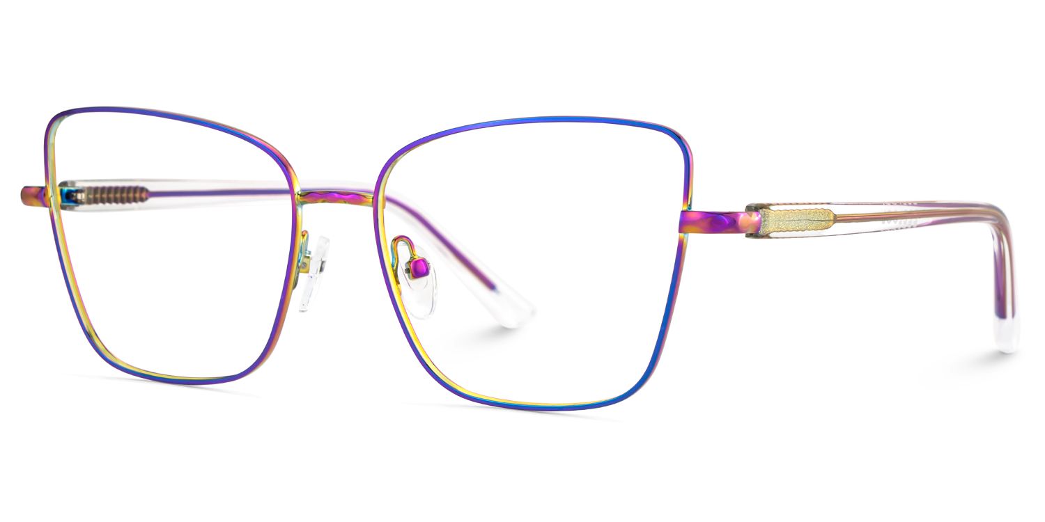Jace Iridescent Square Prescription Glasses | ZEELOOL UK3