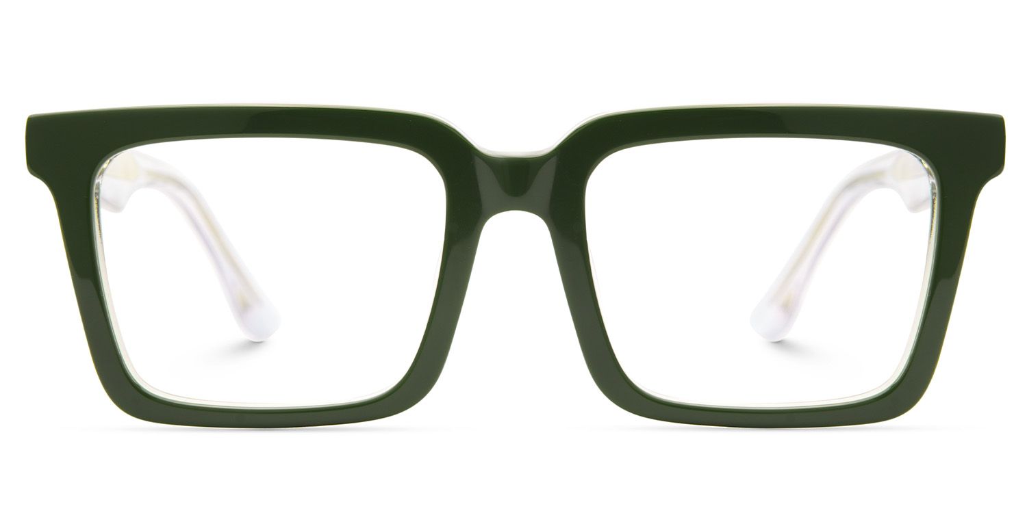 Green Square Frame Glasses - Hattie on Sale | ZEELOOL UK1