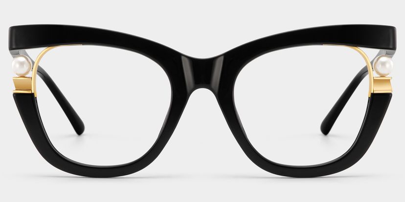Pearl Black Cat eye Glasses