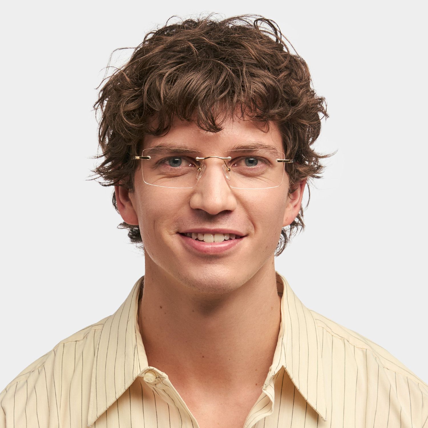 Cetina Rectangle Gold Glasses4