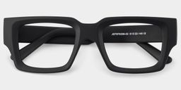 Garza Rectangle Black Glasses1