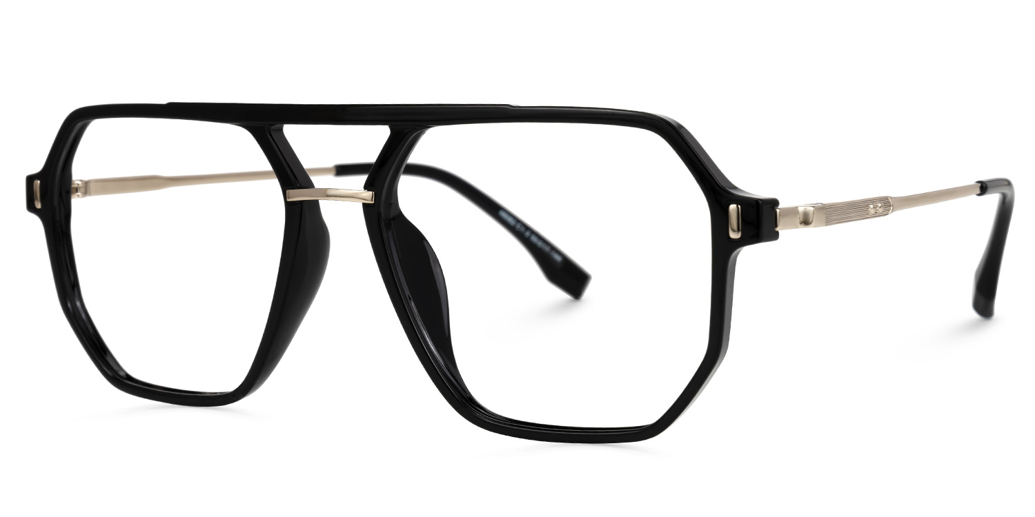 Aviator Lizbeth Black Glasses on sale -Zeelool Glasses1