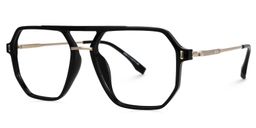 Lizbeth Black Aviator Glasses1