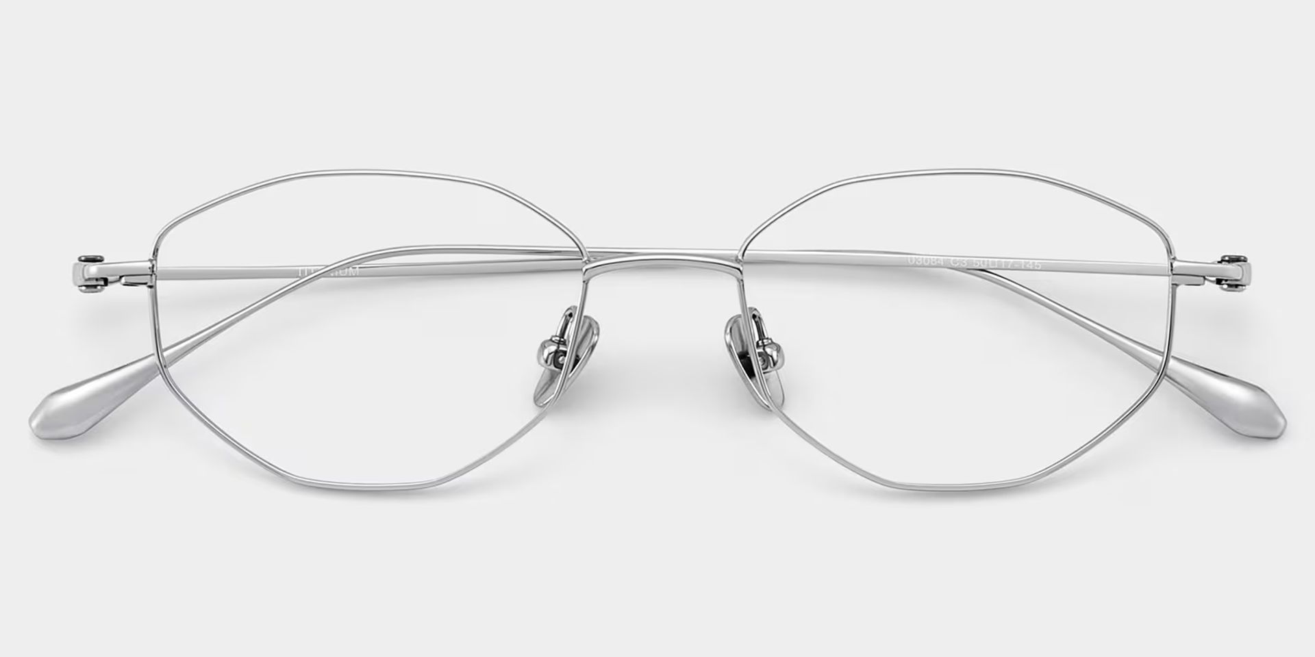 Everett Silver Frame Glasses with Geometric Frame Online |  ZEELOOL UK3