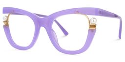 Pearl Cateye Purple Glasses3