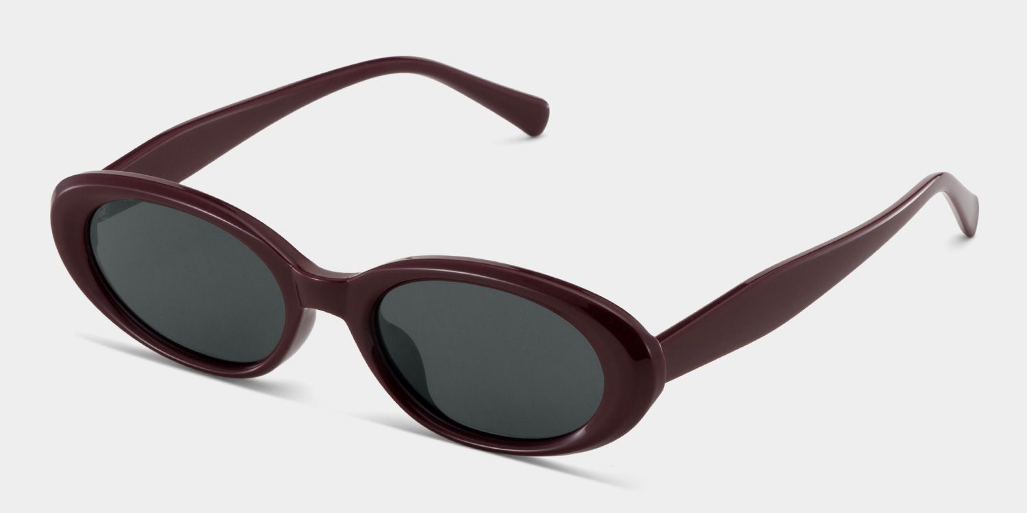 Zion Purple Frame Sunglasses with Oval Style | ZEELOOL UK2