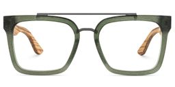 Pascal Aviator Green Glasses1