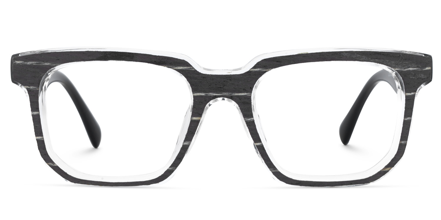 Keylin Rectangle Black Glasses1