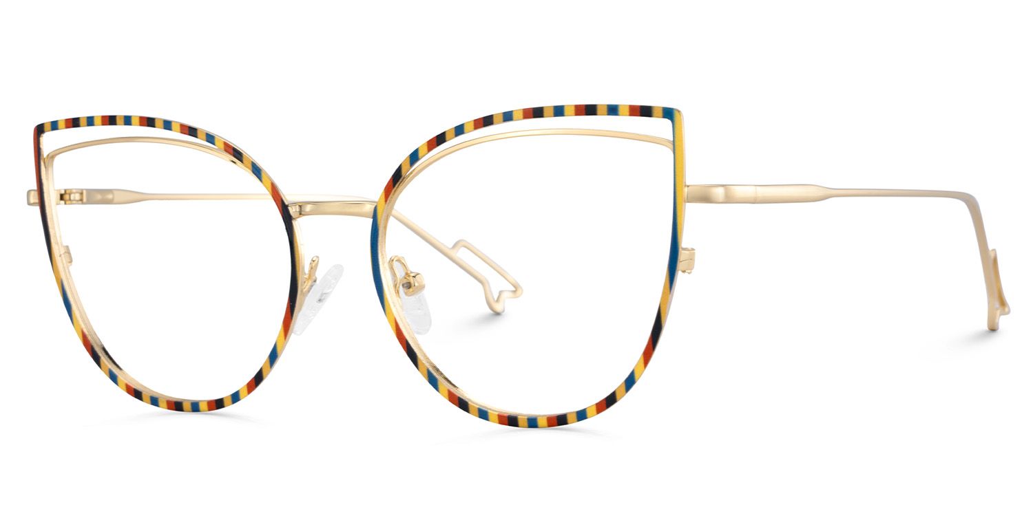 Spivey Cateye Metal Full Frame Eyeglasses | ZEELOOL UK3