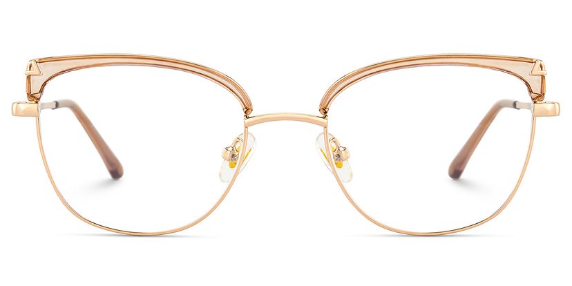 Beau Cat eye Beige Gold Glasses
