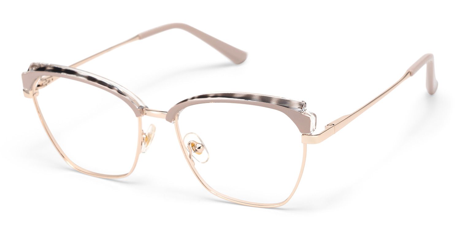 Phoebe Browline Khaki Frame Eyeglasses for Woman| ZEELOOL UK3