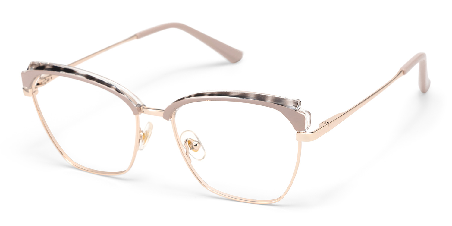 Phoebe Browline Khaki Glasses3