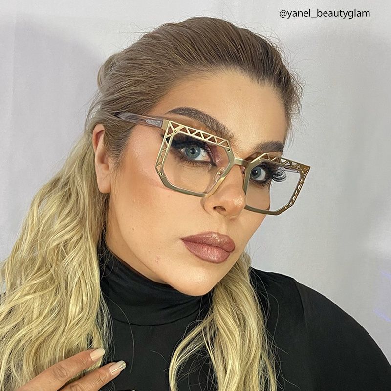 Adorno Square Gold Glasses | ZEELOOL UK5