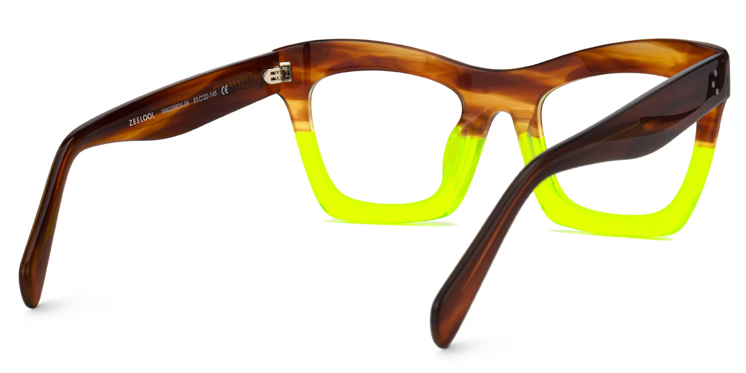 Benitez Square Green Frame Glasses | ZEELOOL UK3