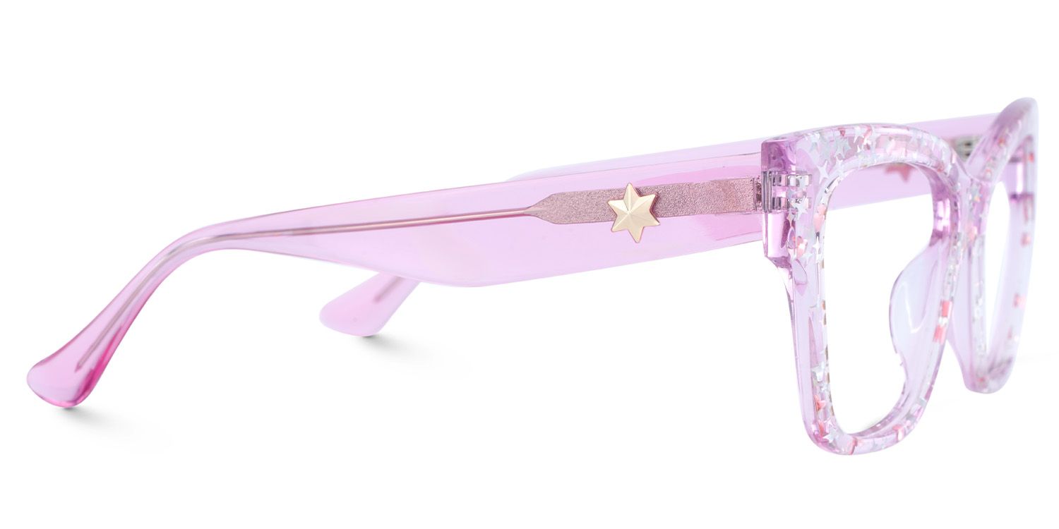 Full Rim Square Eyeglasses With Shiny Stars Decorated4
