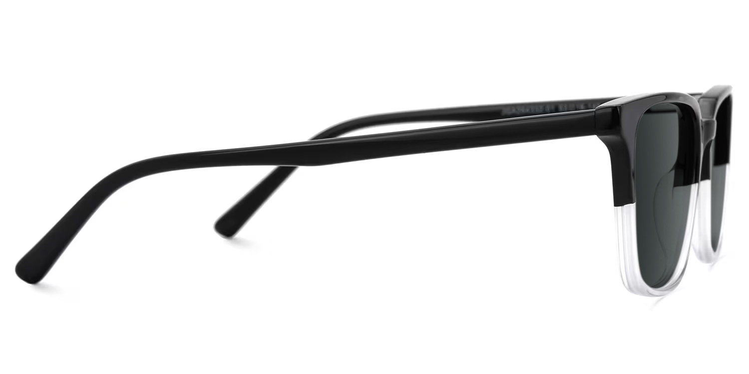 Barnhill Acetate Square Black-Crystal Frame Sunglasses | ZEELOOL UK2