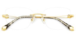 Seth Rectangle Gold Glasses4