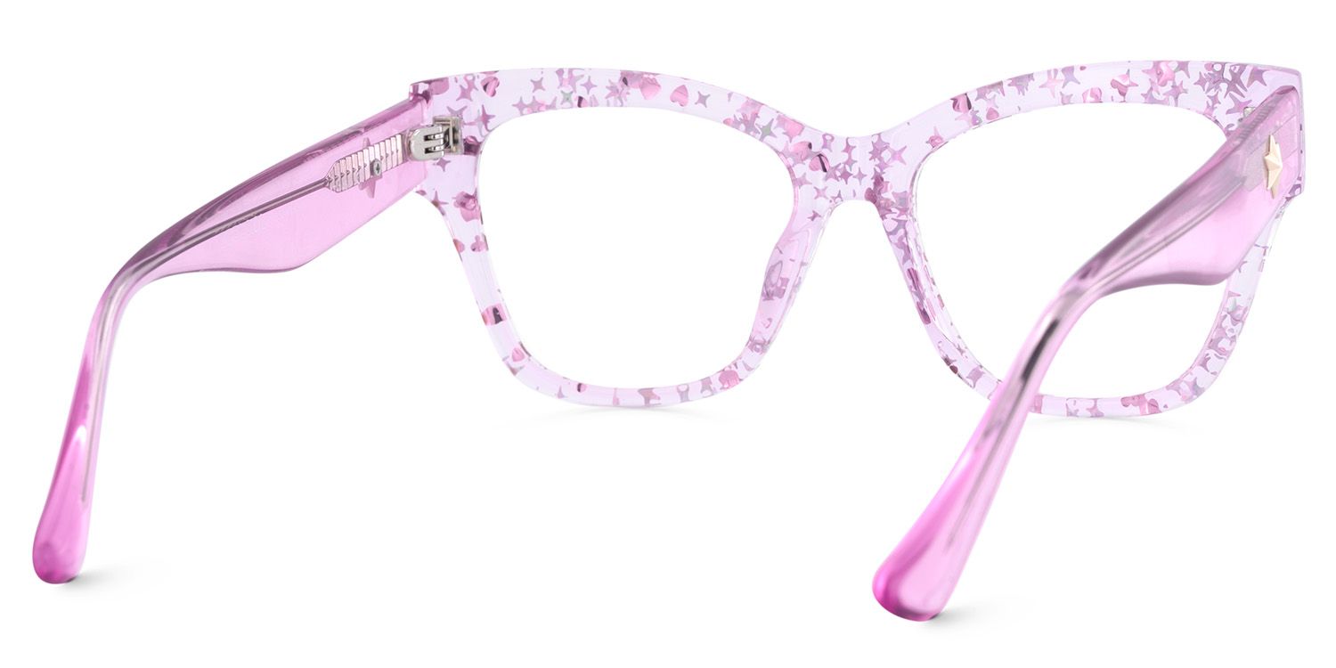 Full Rim Square Eyeglasses With Shiny Stars Decorated5