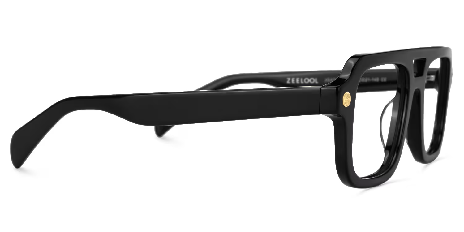 Ismail Aviator Black Glasses2