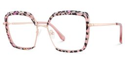 Cordaro Square Pink-Leopard Glasses2
