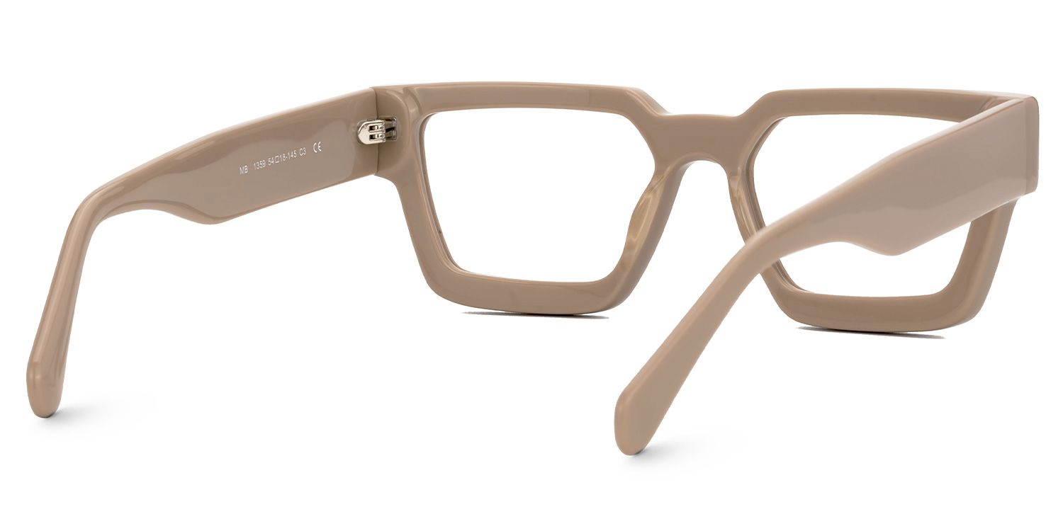 Gabriela Acetate Rectangle Brown Frame Glasses | ZEELOOL UK3