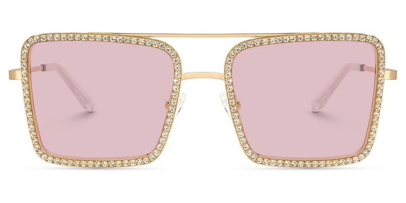 Diva Square Gold Sunglasses