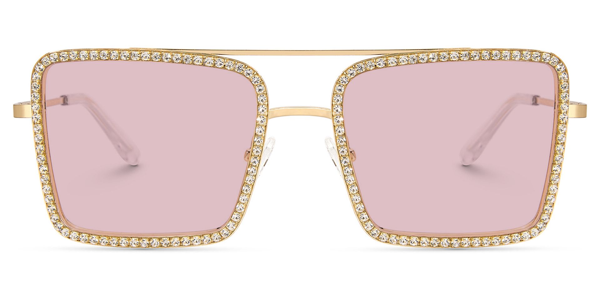 Diva Frame Sunglasses, Gold Glitter Sparkle Square Eyeglasses0
