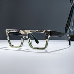 Killian Rectangle Green Glasses0