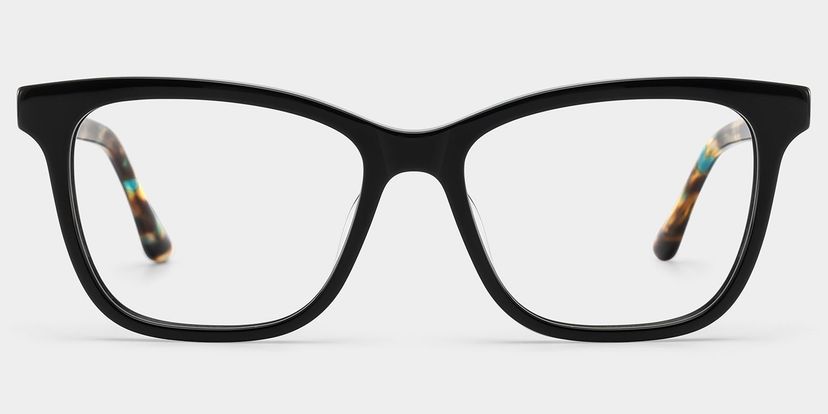 Faith Black Rectangle Glasses