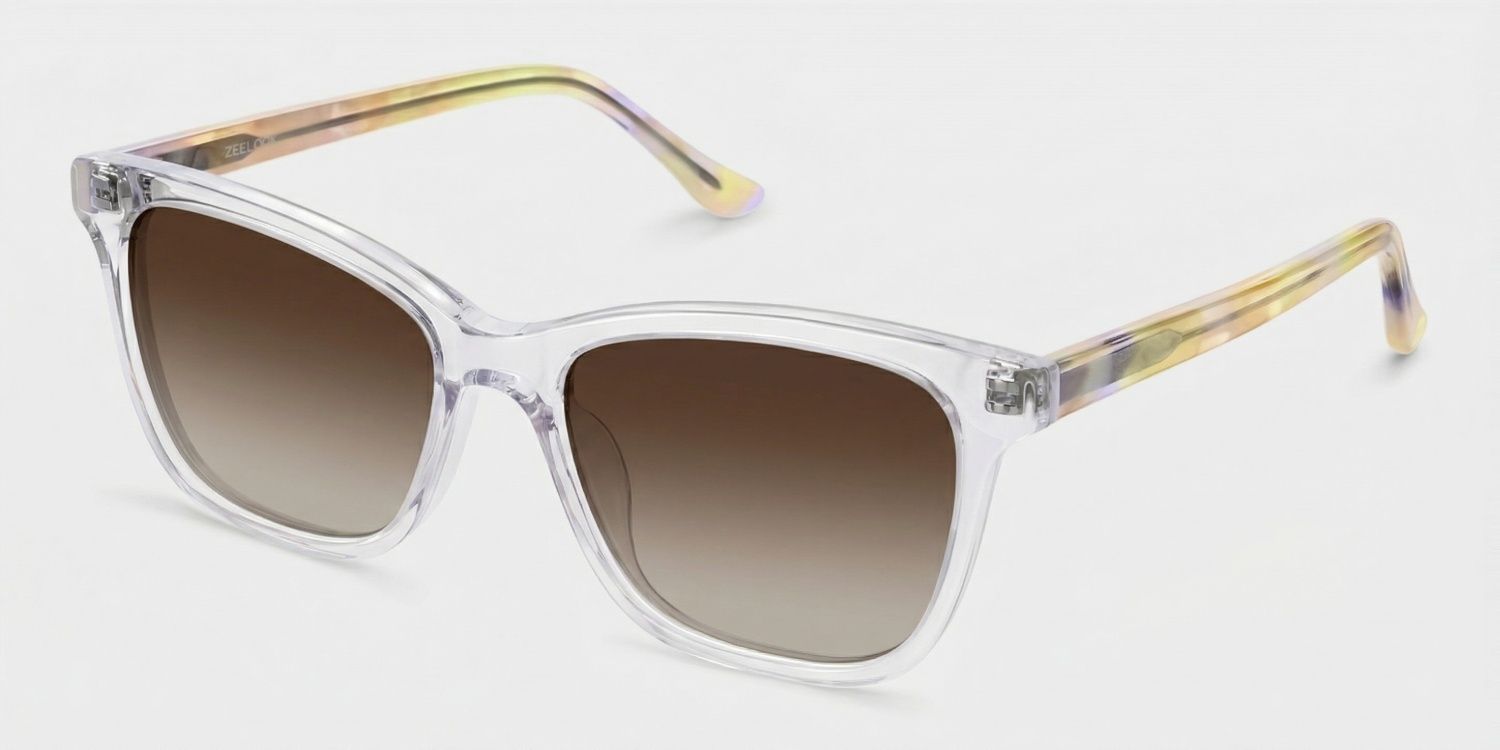 Faith Mixed Clear Rectangle Frame Sunglasses | ZEELOOL UK2