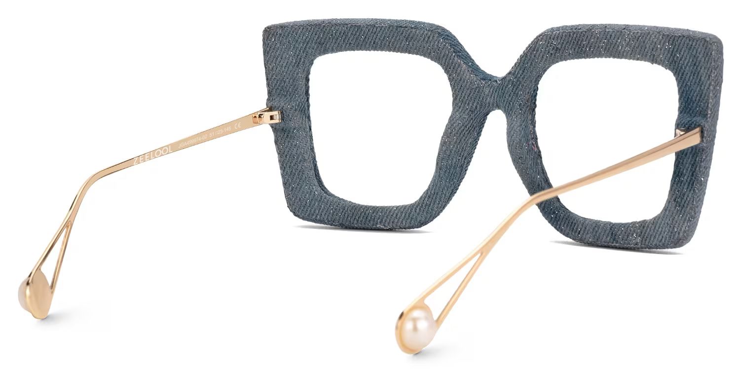 Latanya Denim Blue Glitter Glasses Made From Jeans3