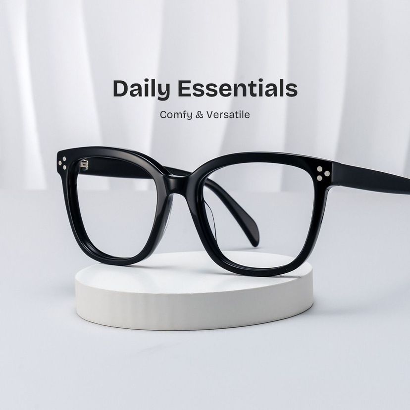 Scarlett Square Black Glasses