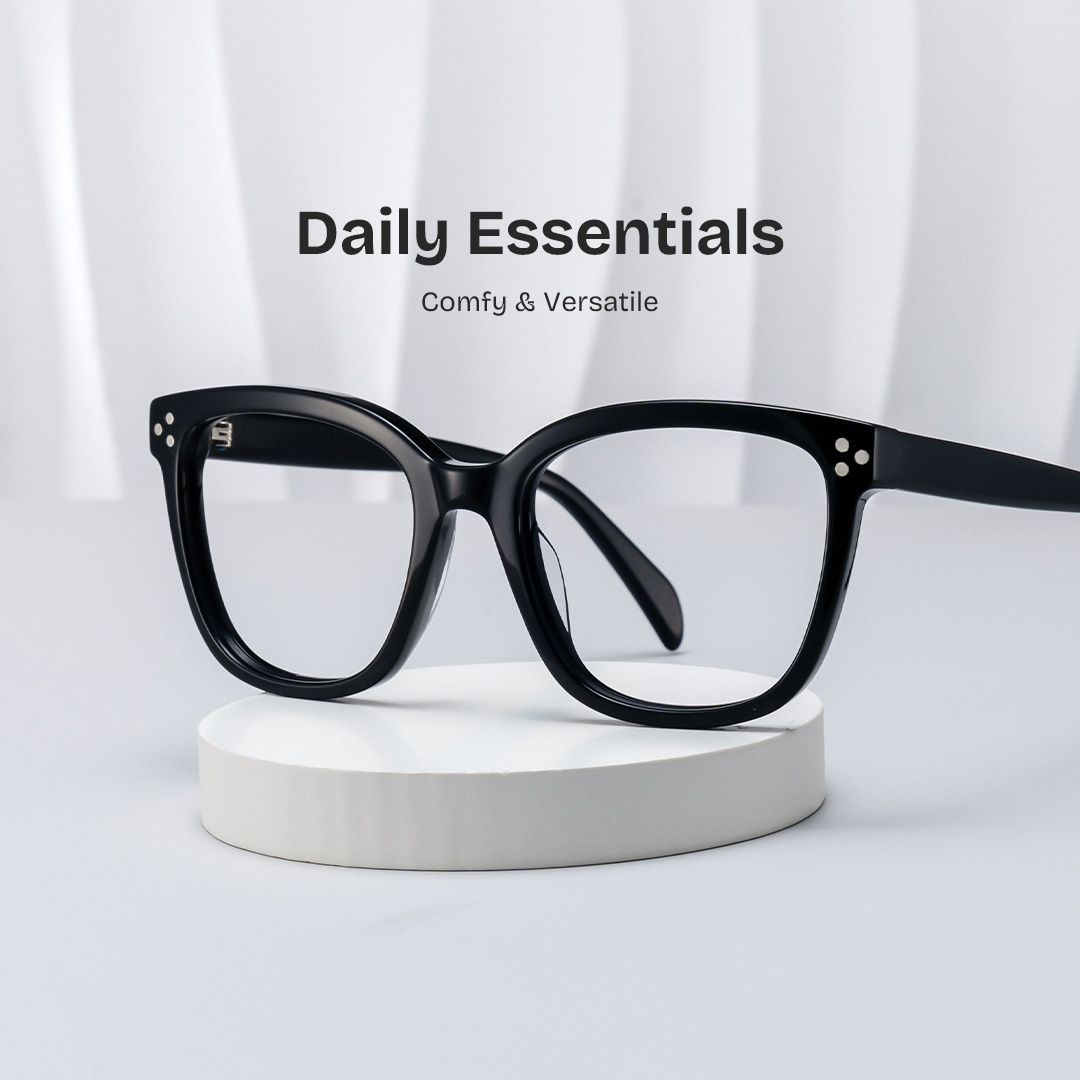 Scarlett Black Frame Glasses with Square Frame Online | ZEELOOL0