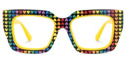 Kent Rectangle Yellow Glasses1